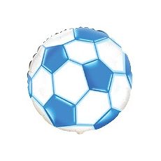 Fóliový balónek mini Fotbal modrý, 22 cm