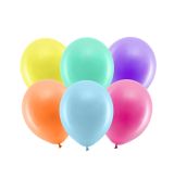 Rainbow balónky pastelové, 30 cm , 10 ks
