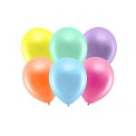 Rainbow balónky metalické, 23 cm , 10 ks