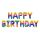 Fóliový balónek nápis Happy Birthday duhový, 340 x 35 cm