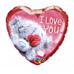Fóliový balónek Srdce Medvídek - I love you, 46 cm