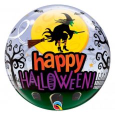 Fóliový balónek Happy Halloween s čarodějnicí, 56 cm
