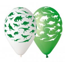 DINOSAURUS balonky 5 ks, 30 cm, mix barev