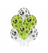 Balonek Fotbal bílá zelená, 30 cm, 6 ks