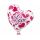Fóliový balónek křivé Srdce LOVE, 35 cm