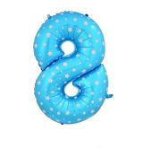 Fóliový balónek číslo 8 - modrý, 66 cm