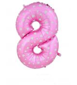 Fóliový balónek číslo 8 - růžový, 66 cm