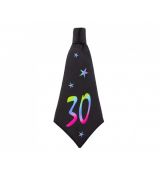 Párty kravata 30.narozeniny - černá, 42 cm