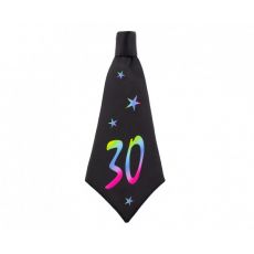 Párty kravata 30.narozeniny - černá, 42 cm