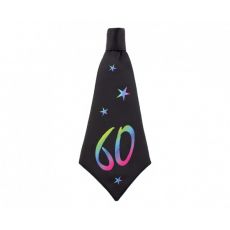 Párty kravata 60.narozeniny - černá, 42 cm