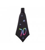Párty kravata 70.narozeniny - černá, 42 cm