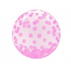Křišťálový FB růžové puntíky, 46 cm