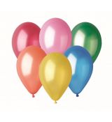 Balónek metalický 25 cm, 10 ks, mix barev