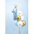 Balónky One - bílá, modrá, zlatá, 6 ks , 30 cm