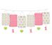 Girlanda lampiónová 1. narozeniny, růžová, bílá a zelená, 3,60 m