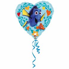Fóliový balonek HLEDÁ SE DORY, srdce, 43 cm