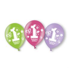 Balónek číslo 1 - SWEET BIRTHDAY, 6 ks, 28 cm