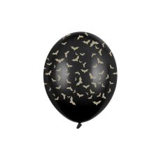 Balónek netopýr černý, 30 cm, 6 ks