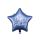 FB hvězda modrá Happy Birthday, 40 cm