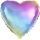 Fóliový balónek srdce duha, 45 cm