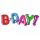 Fóliový balónek nápis B-day!, barevný, 82 cm