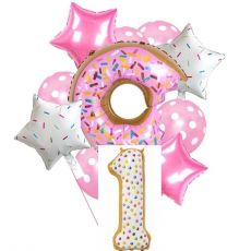 Balónkový set Donut - 1.narozeniny, 11 ks