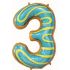 Balónkový set Donut - 3.narozeniny, 11 ks