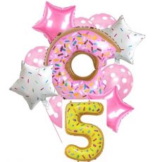 Balónkový set Donut - 5.narozeniny, 11 ks