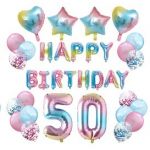 Balónkový set HB duhový číslo 50, 23ks