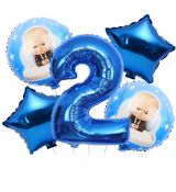 Balónkový set Mini šéf 2.narozeniny, 5 ks