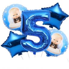 Balónkový set Mini šéf 5.narozeniny, 5 ks