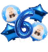 Balónkový set Mini šéf 6.narozeniny, 5 ks