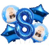 Balónkový set Mini šéf 8.narozeniny, 5 ks