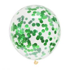 Balónek konfety zelené, 5 ks, 30 cm