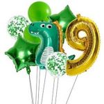 Balónkový set Dinosaurus, 9.narozeniny, 8 ks