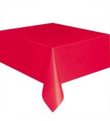 Plastový ubrus červený, 137 x 183 cm