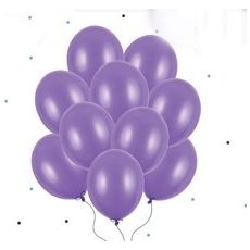 Balónek metalický fialový 10 ks, 30 cm