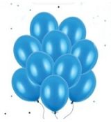 Balónek metalický modrý 10 ks, 30 cm