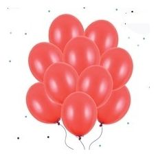 Balónek metalický červený 10 ks,  30 cm