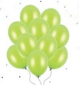 Balónek metalický zelený 10 ks, 30 cm