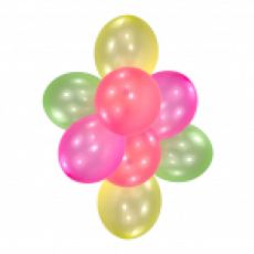 Balónky neonové - 8 ks mix, 25 cm
