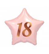 FB hvězda růžová "18"