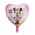 Balónkový set Minnie 1.narozeniny, 9 ks, světle růžový