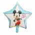 Balónkový set Mickey 1.narozeniny, světle modrý,  9 ks