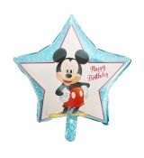 Fóliový balonek č. 1 - hvězda Mickey Mouse, 48 cm