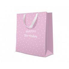 Dárková taška Happy Birthday růžová