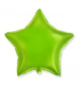 Fóliový balónek hvězda limetka 43 cm