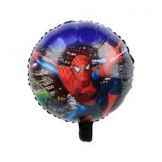Fóliový balónek Spiderman modrý, kulatý, 45 cm