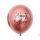 Balónek metalický rose-gold Happy Birthday, 30 cm, 5 ks