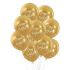 Balónek metalický zlatý Happy Birthday, 30 cm, 5 ks